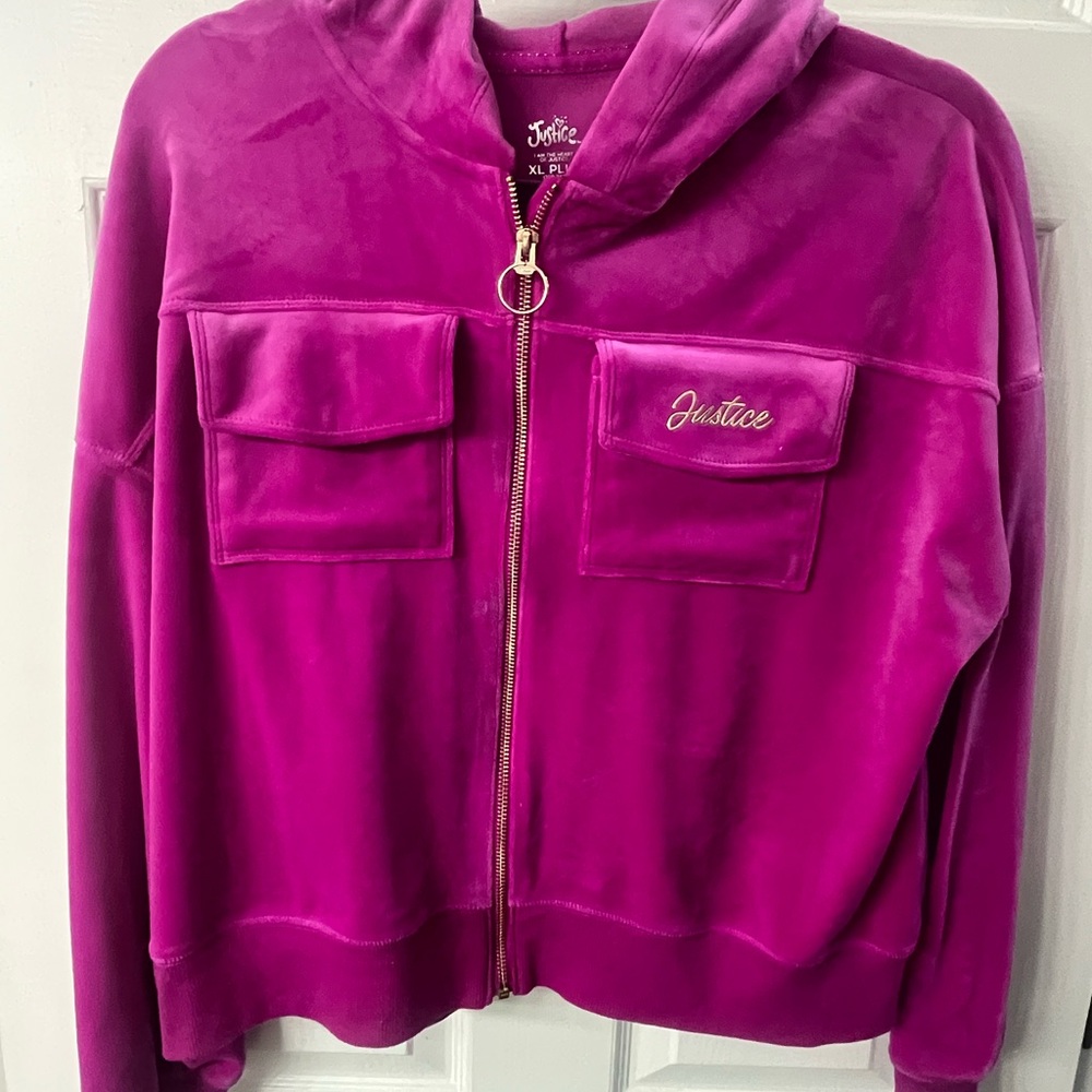 Justice Girls Fuchsia Bomber Jacket